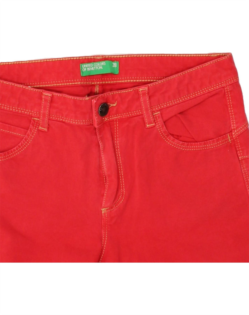 BENETTON Womens Skinny Jeans W28 L28  Red | Vintage Benetton | Thrift | Second-Hand Benetton | Used Clothing | Messina Hembry 