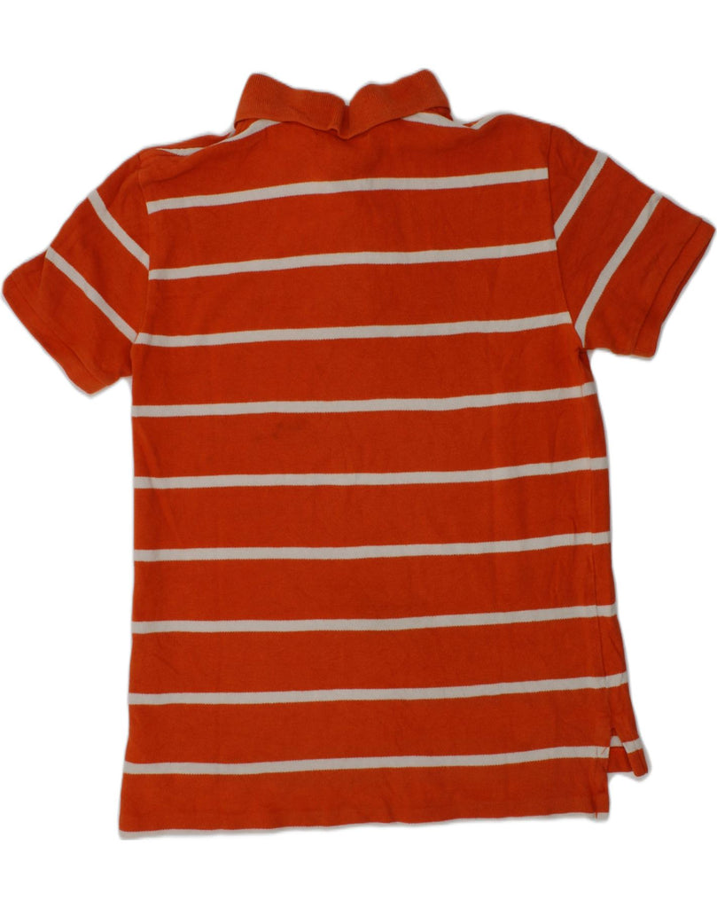 POLO RALPH LAUREN Boys Polo Shirt 10-11 Years Medium Orange Striped Cotton | Vintage Polo Ralph Lauren | Thrift | Second-Hand Polo Ralph Lauren | Used Clothing | Messina Hembry 
