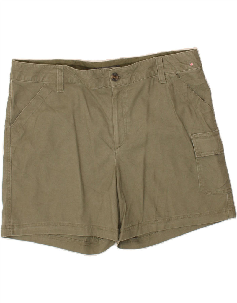 EDDIE BAUER Womens Cargo Shorts US 16 2XL W38 Khaki Cotton | Vintage Eddie Bauer | Thrift | Second-Hand Eddie Bauer | Used Clothing | Messina Hembry 