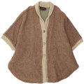 DE PIETRI Womens Poncho Coat One Size Brown Wool