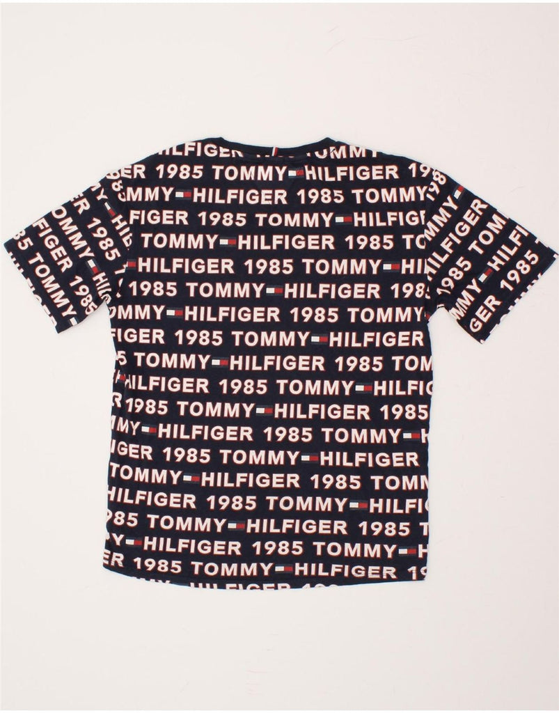 TOMMY HILFIGER Boys Graphic T-Shirt Top 15-16 Years Navy Blue Cotton | Vintage Tommy Hilfiger | Thrift | Second-Hand Tommy Hilfiger | Used Clothing | Messina Hembry 