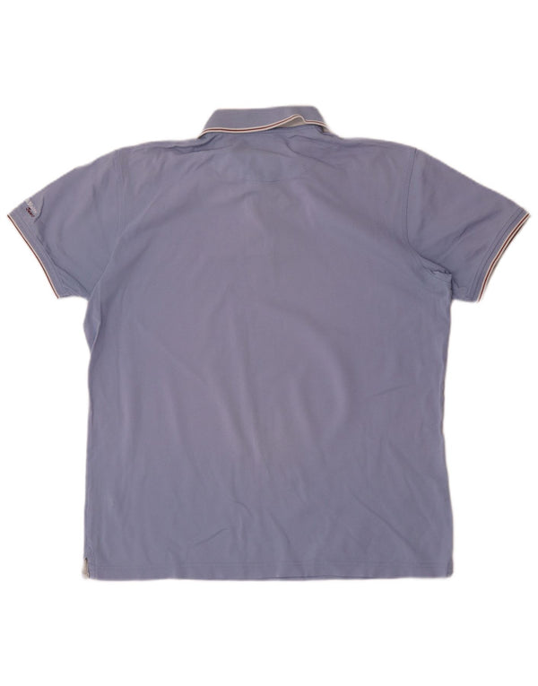 Harmont & Blaine Mens Polo Shirt 2XL Blue Cotton
