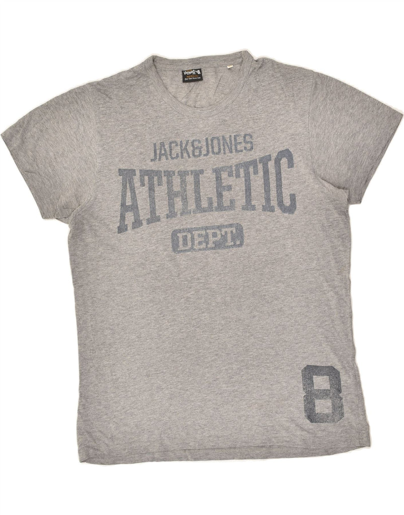 JACK & JONES Mens Graphic T-Shirt Top Large Grey Cotton | Vintage Jack & Jones | Thrift | Second-Hand Jack & Jones | Used Clothing | Messina Hembry 