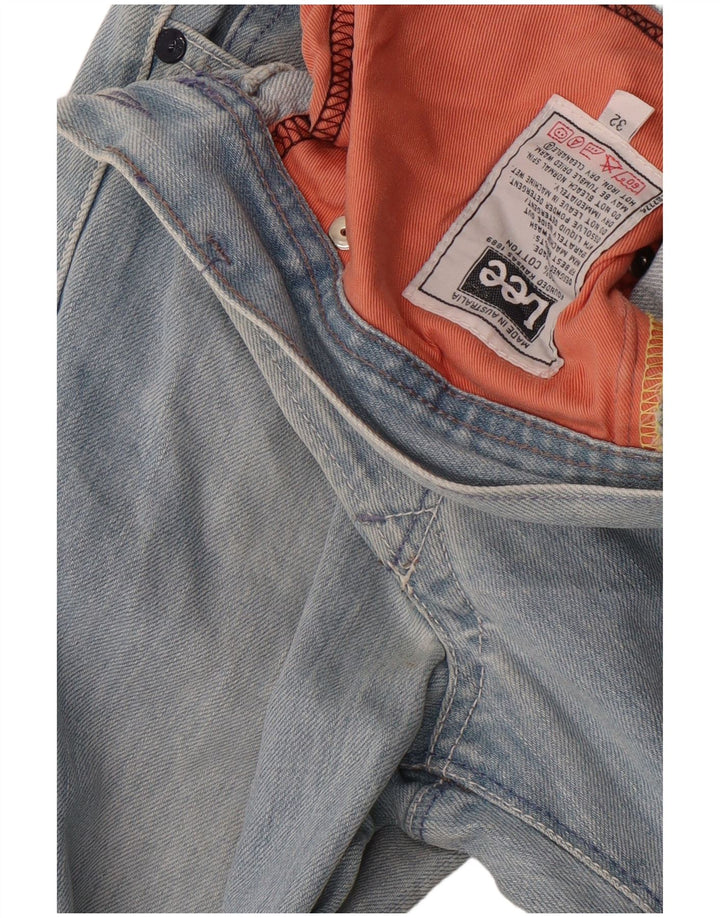 LEE Mens Straight Jeans W32 L34 Blue Cotton