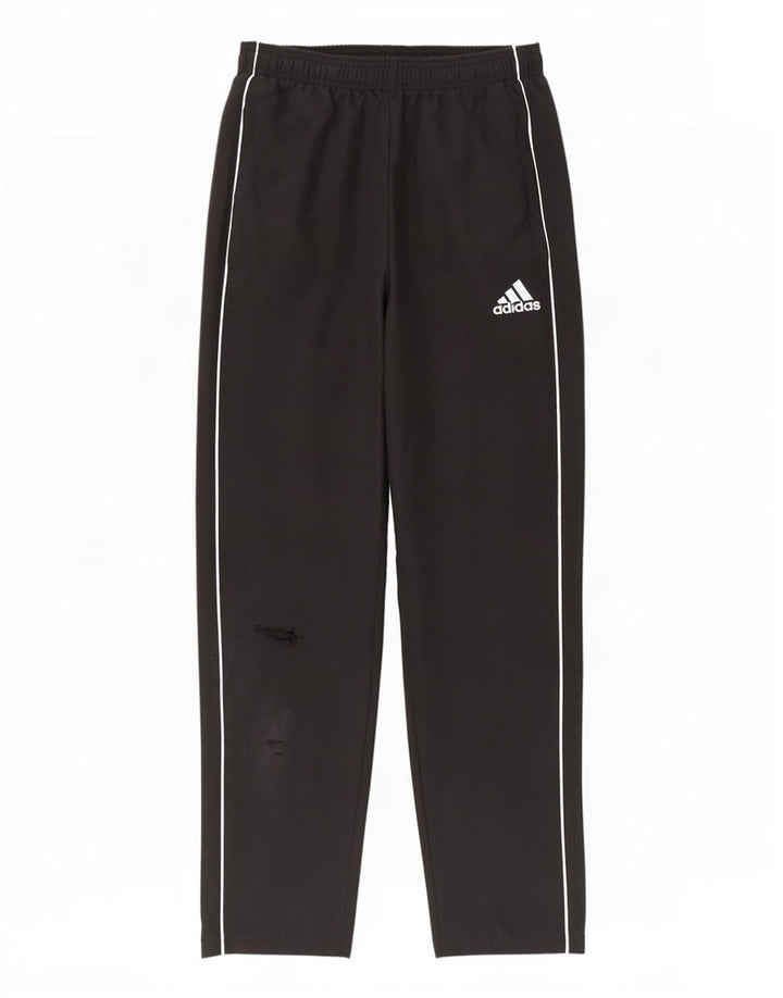 Adidas Boys Tracksuit Trousers 13-14 Years Black Polyester