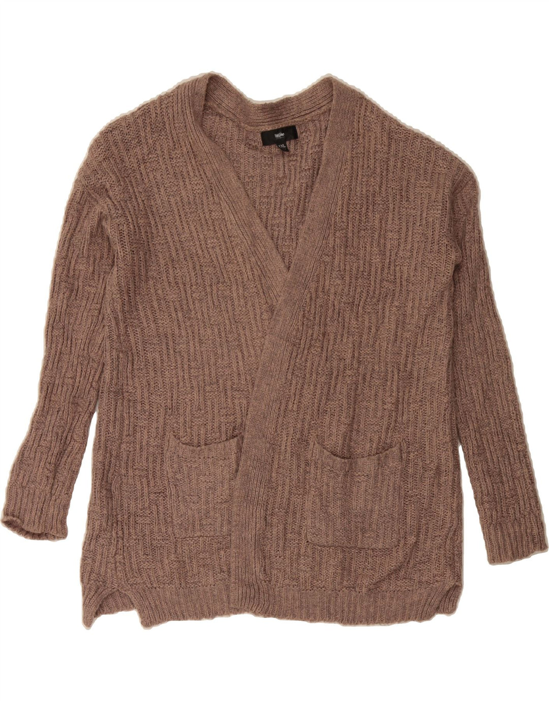 MOSSIMO Womens Open Cardigan Sweater UK 20 2XL Brown Acrylic Vintage Mossimo and Second-Hand Mossimo from Messina Hembry 