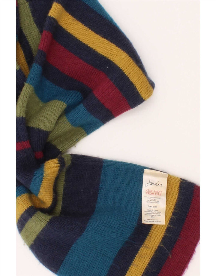 Joules Boys Scarf One Size Multicoloured Striped Acrylic