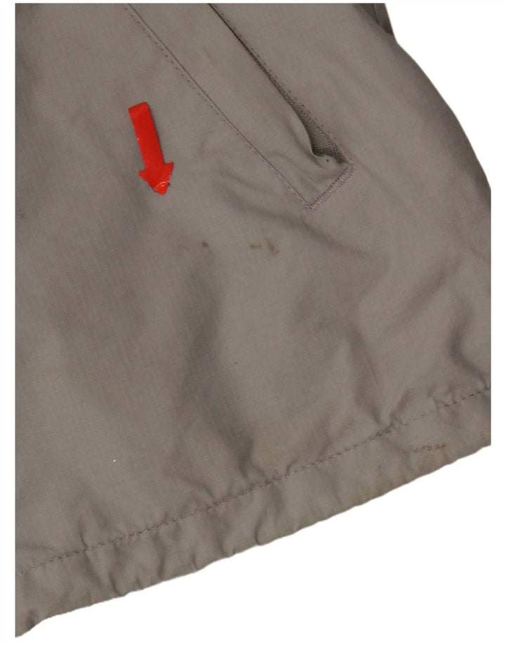 Superdry Womens Hooded Windbreaker Jacket UK 16 Large Grey Nylon