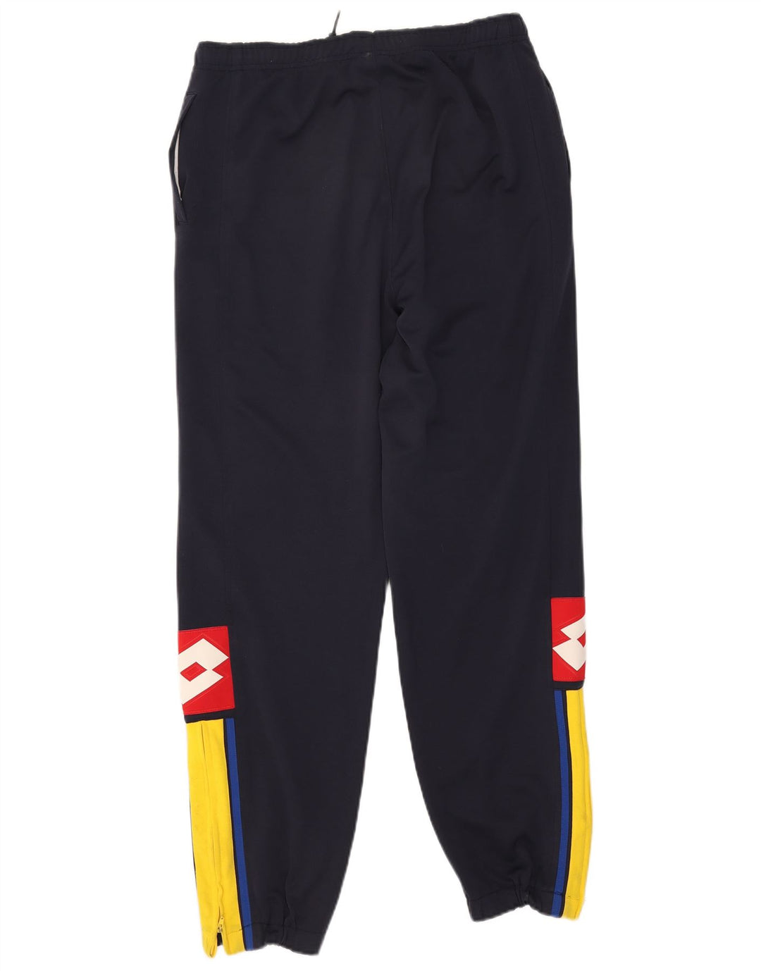 Lotto Mens Graphic Full Tracksuit Large  Navy Blue Colourblock Polyester