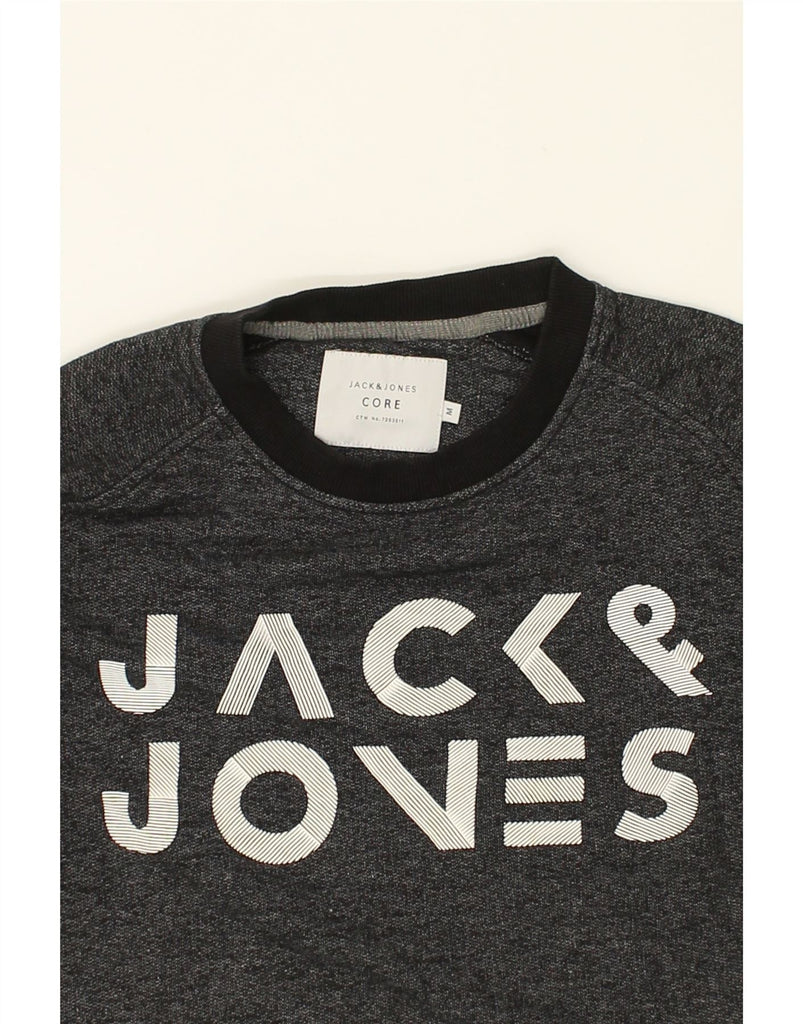 JACK & JONES Mens Graphic Sweatshirt Jumper Medium Grey Flecked Cotton | Vintage Jack & Jones | Thrift | Second-Hand Jack & Jones | Used Clothing | Messina Hembry 