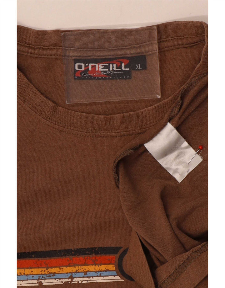 O'Neill Mens Graphic T-Shirt Top XL Brown Cotton
