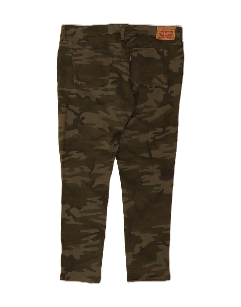 LEVI'S Womens 711 Skinny Jeans W31 L27 Khaki Camouflage Cotton Vintage Levi's and Second-Hand Levi's from Messina Hembry 