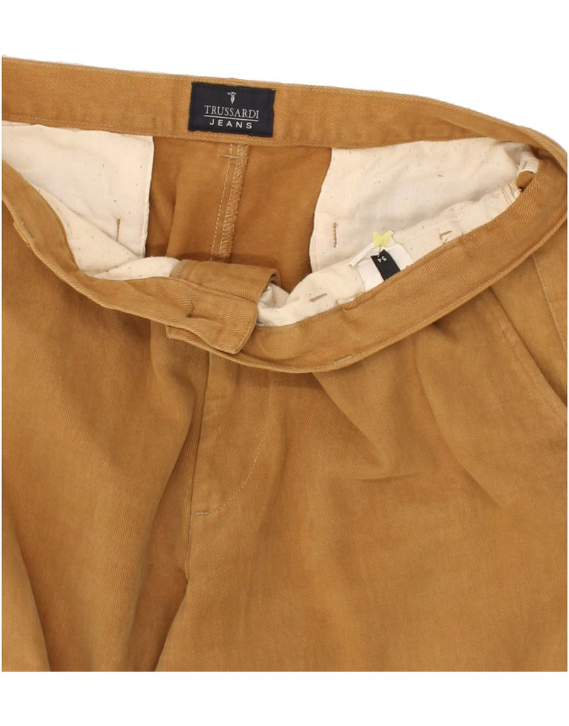 TRUSSARDI Mens Straight Chino Trousers IT 54 2XL W37 L28  Brown | Vintage Trussardi | Thrift | Second-Hand Trussardi | Used Clothing | Messina Hembry 
