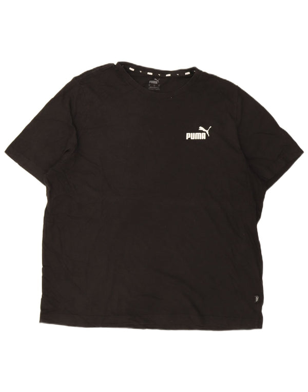 Puma Mens T-Shirt Top XL Black Cotton