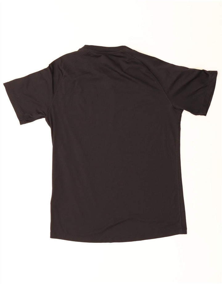 ASICS Mens T-Shirt Top Medium Black Colourblock Polyester