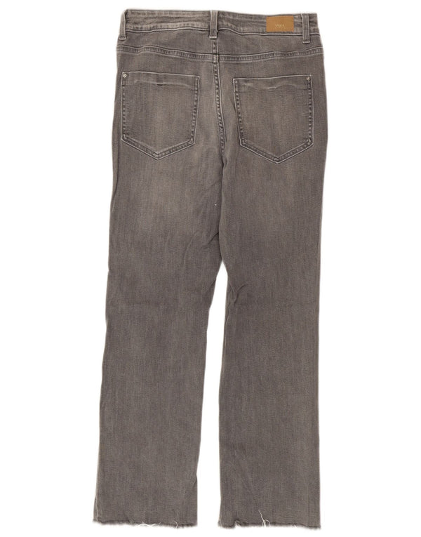 Zara Womens Straight Jeans EU 38 Small W28 L26 Grey Cotton