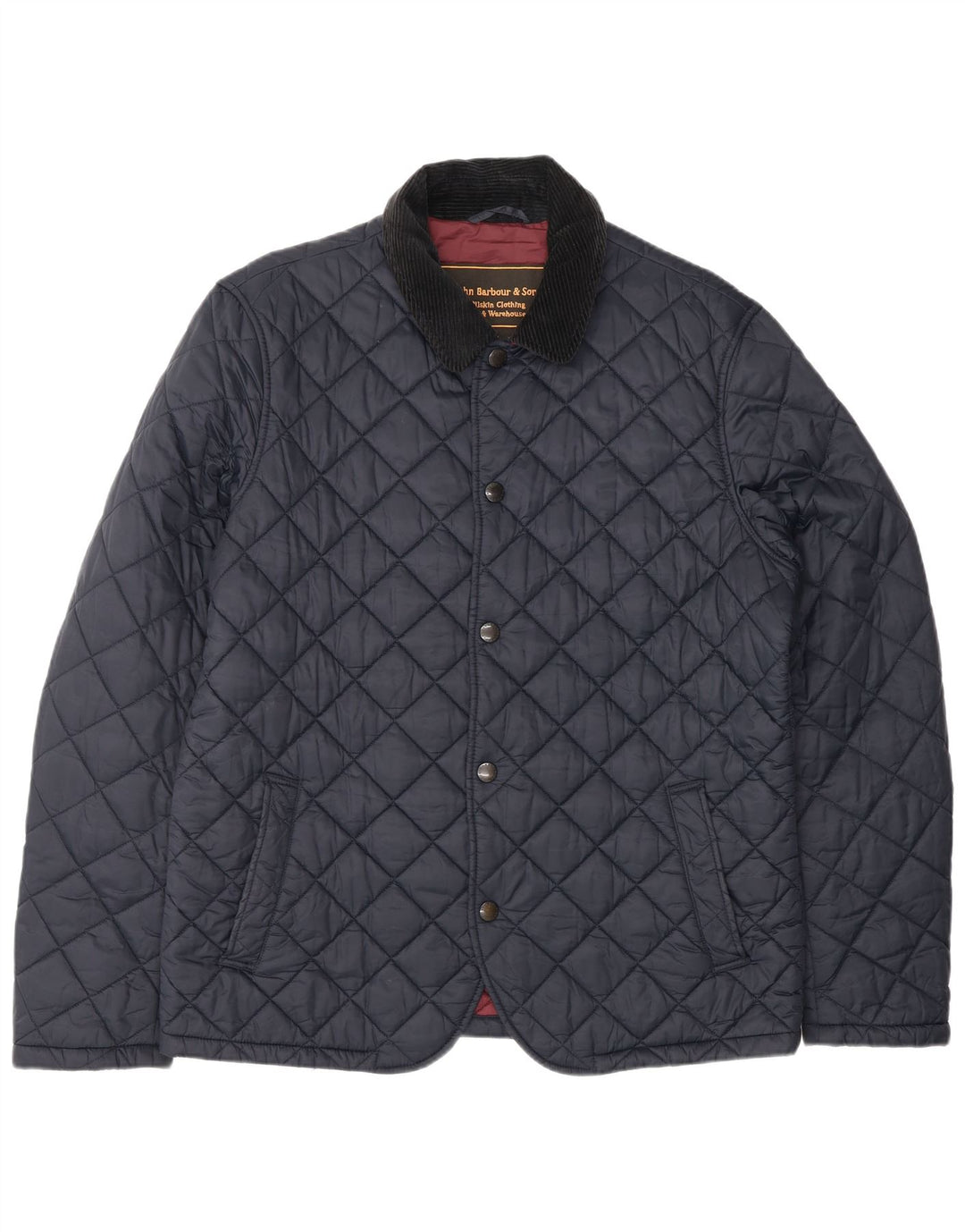 BARBOUR Mens Heritage Quilted Jacket UK 42 XL Navy Blue