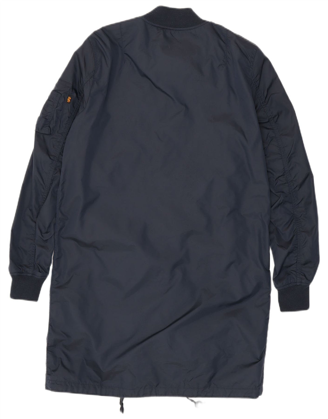 Alpha Industries Mens Overcoat UK 38 Medium Navy Blue Nylon