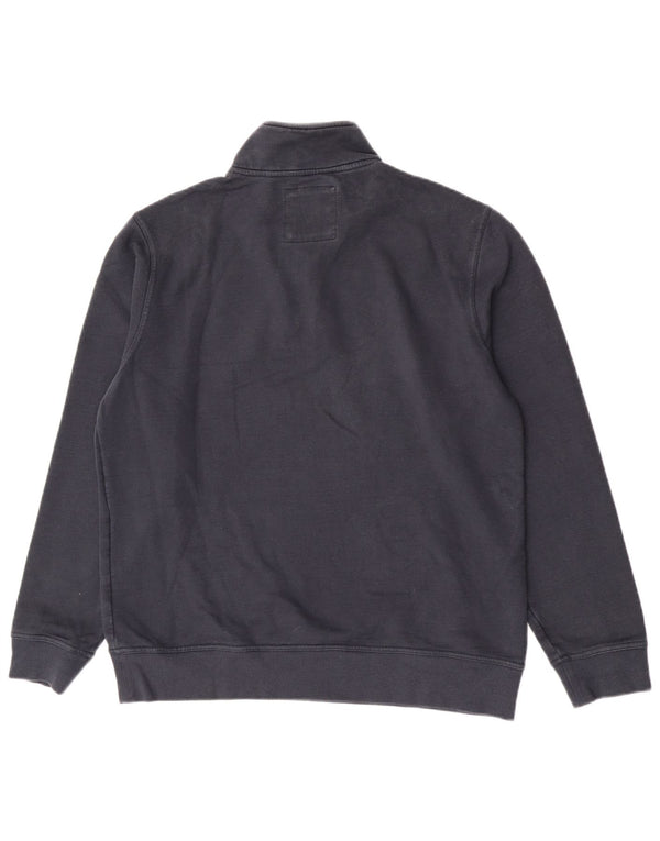 Crew Clothing Mens Zip Neck Sweatshirt Jumper 2XL Navy Blue Cotton