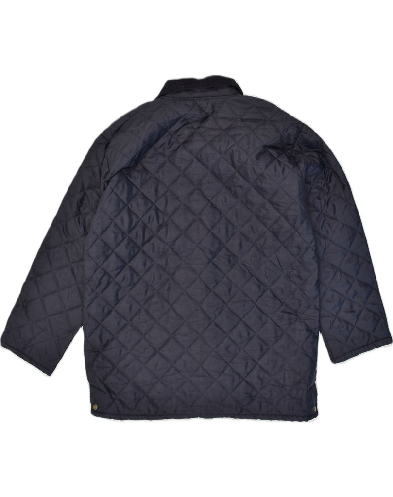 EMMANUEL SCHVILI Mens Disney Quilted Jacket UK 40 Large Navy Blue | Vintage Emmanuel Schvili | Thrift | Second-Hand Emmanuel Schvili | Used Clothing | Messina Hembry 