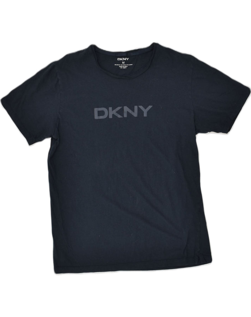 DKNY Mens Graphic T-Shirt Top Medium Navy Blue Cotton | Vintage Dkny | Thrift | Second-Hand Dkny | Used Clothing | Messina Hembry 