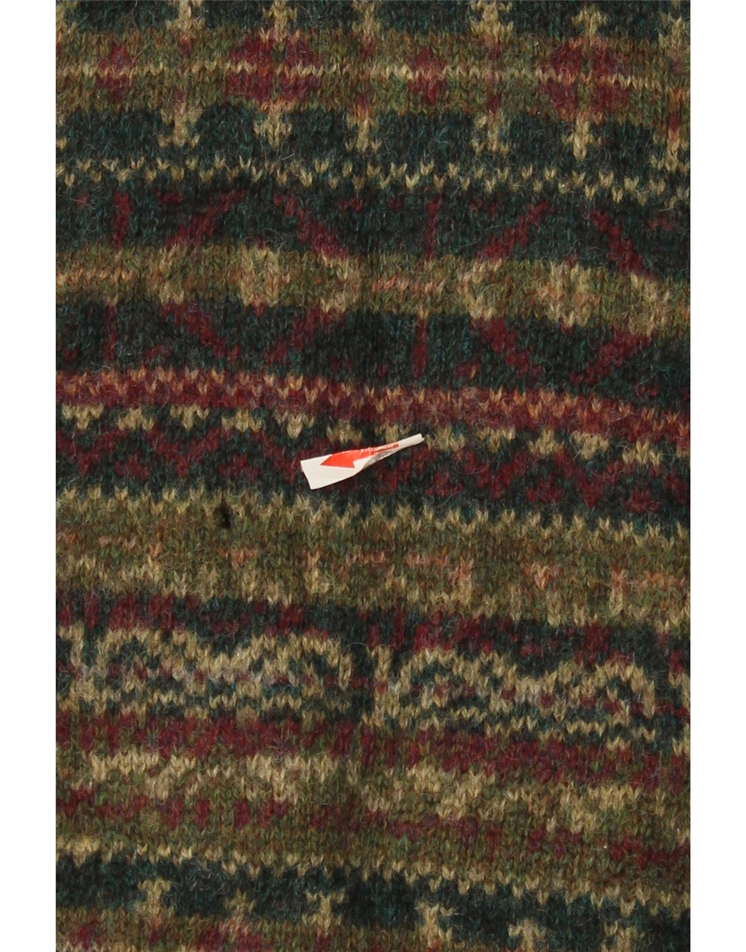 Vintage Mens Cardigan Sweater Medium Multicoloured Fair Isle Wool