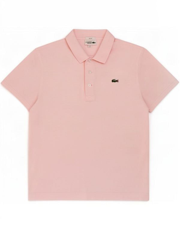 Lacoste Mens Slim Fit Polo Shirt Size 5 Medium Pink Cotton