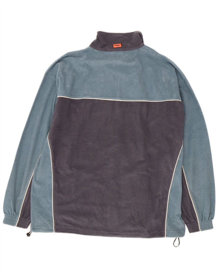 Diadora Mens Fleece Jacket UK 42 XL Blue Colourblock Polyester