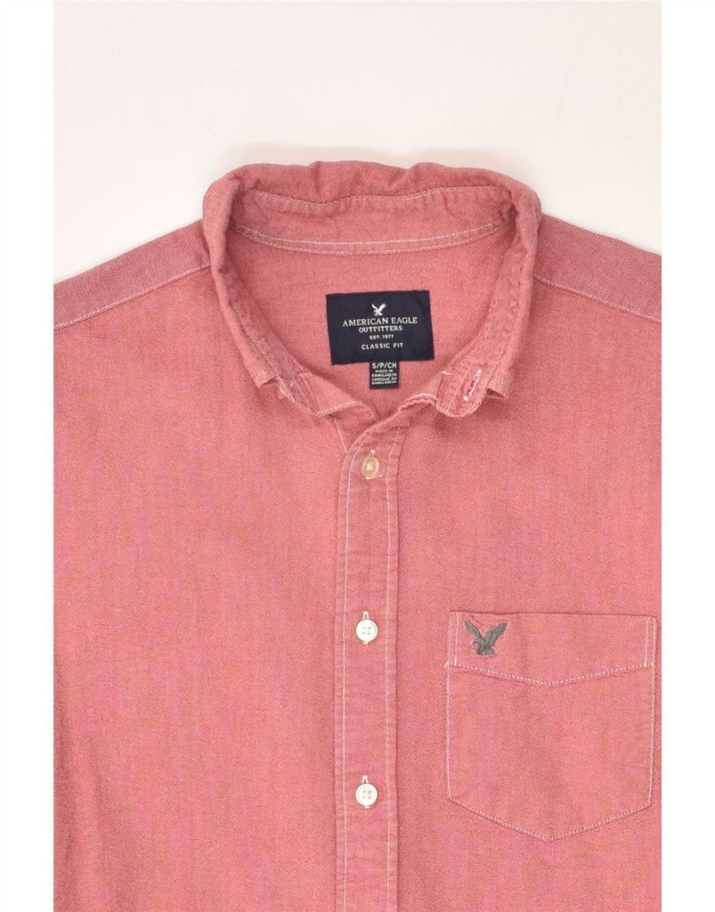 AMERICAN EAGLE Mens Classic Fit Shirt Small Pink Cotton | Vintage American Eagle | Thrift | Second-Hand American Eagle | Used Clothing | Messina Hembry 