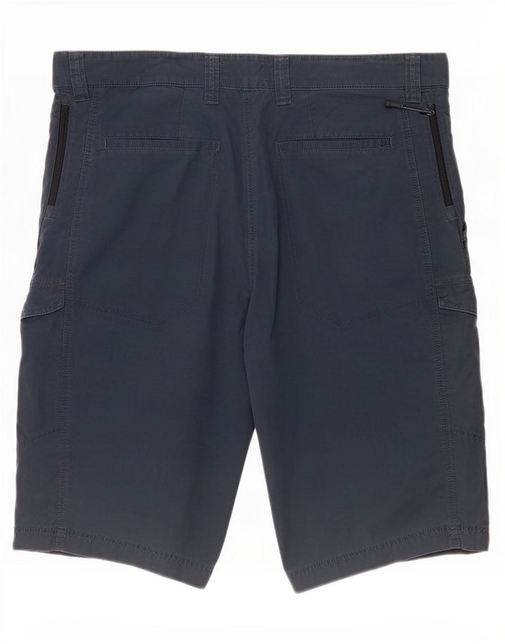 Marks & Spencer Mens Cargo Shorts Large W36 Navy Blue Cotton