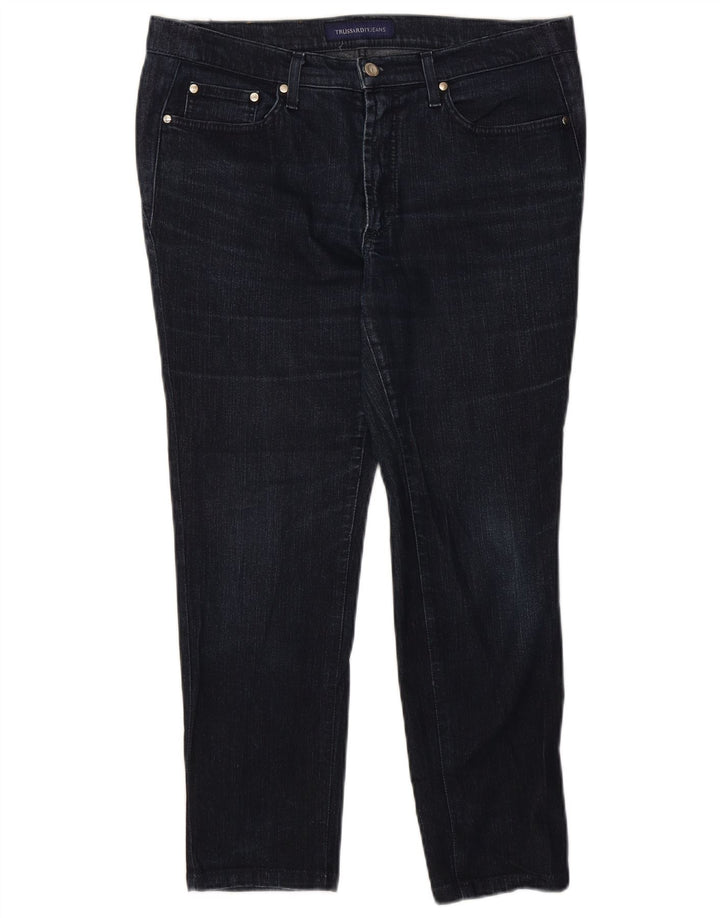 Trussardi Womens Cropped Jeans W29 L25 Navy Blue Cotton