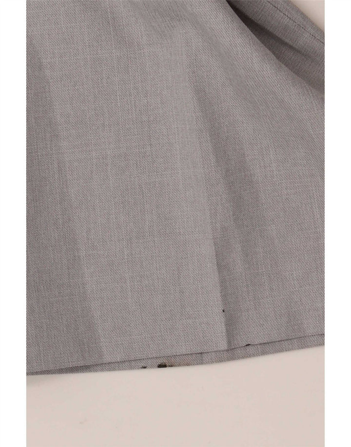 Marks & Spencer Mens Straight Suit Trousers W42 L29 Grey Polyester