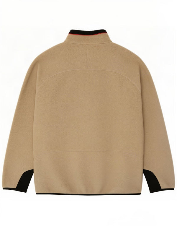 Fila Mens Fleece Jacket UK 42 XL Beige Colourblock