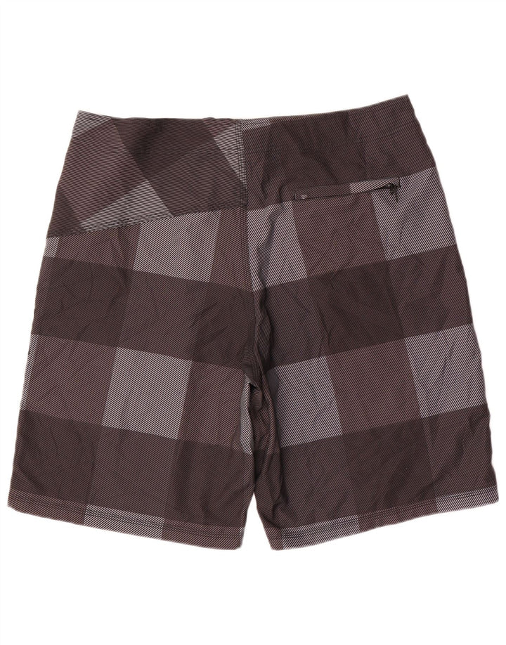 Hurley Mens Graphic Swimming Shorts Large  Grey Check Polyester