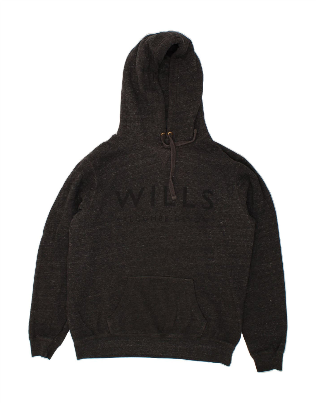 JACK WILLS Mens Graphic Hoodie Jumper Medium Grey Flecked Cotton Vintage Jack Wills and Second-Hand Jack Wills from Messina Hembry 