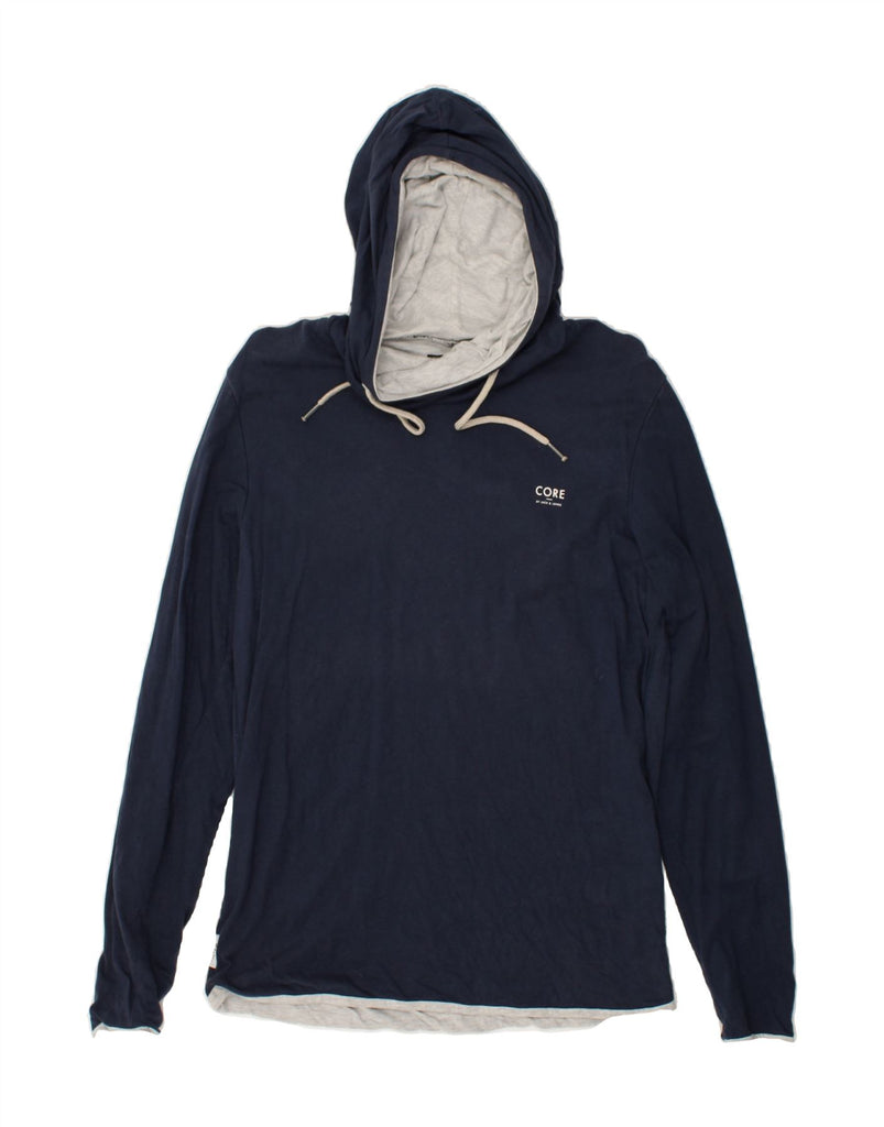 JACK & JONES Mens Hooded Top Long Sleeve Large Navy Blue | Vintage Jack & Jones | Thrift | Second-Hand Jack & Jones | Used Clothing | Messina Hembry 