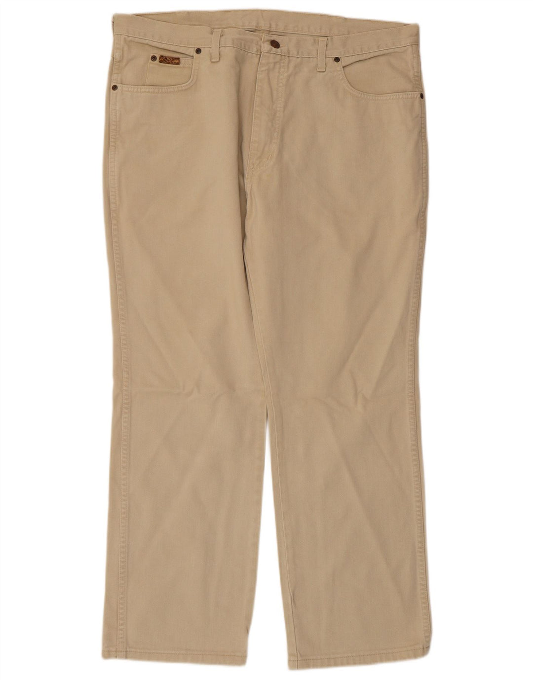 WRANGLER Mens Texas Straight Casual Trousers W40 L30 Beige Cotton