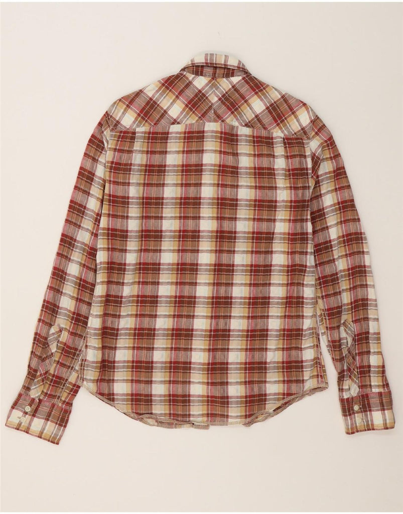 TOMMY HILFIGER Mens Shirt Medium Brown Check Cotton Vintage Tommy Hilfiger and Second-Hand Tommy Hilfiger from Messina Hembry 