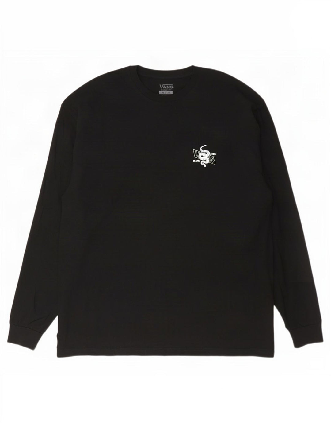 Vans Mens Classic Fit Graphic Top Long Sleeve 2XL Black Cotton