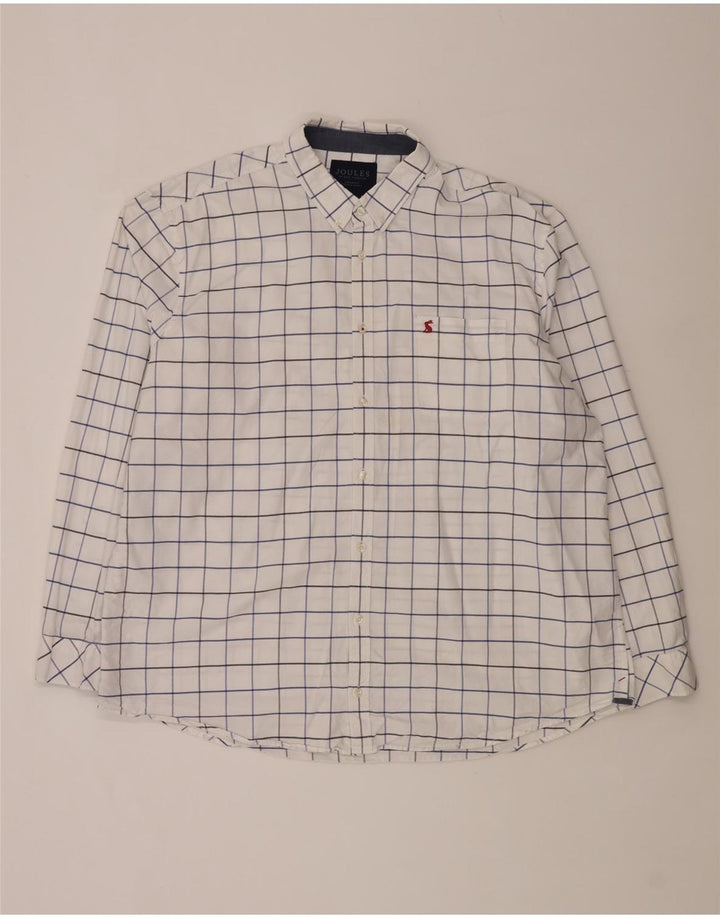 Joules Mens Classic Fit Shirt 3XL White Check Cotton