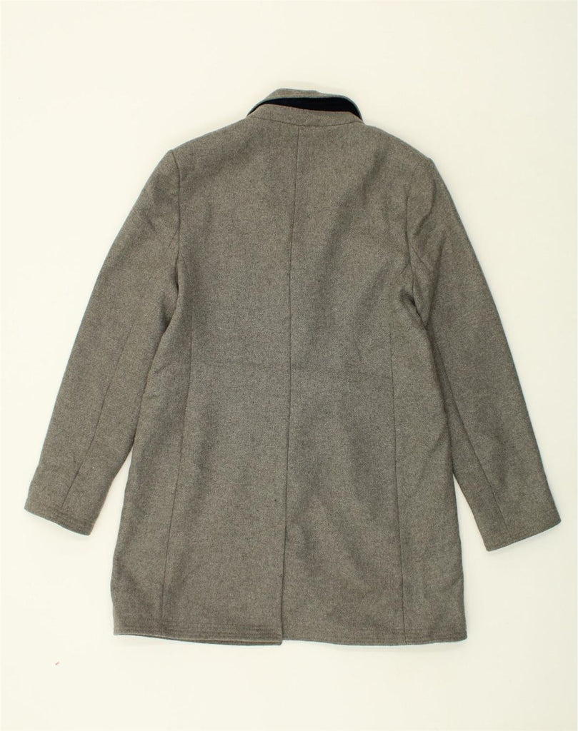 JACK WILLS Womens Overcoat UK 14 Large Grey Wool | Vintage Jack Wills | Thrift | Second-Hand Jack Wills | Used Clothing | Messina Hembry 