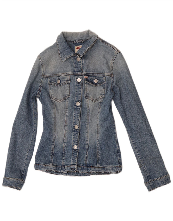 Miss Sixty Womens Denim Jacket UK 6 XS Blue Cotton