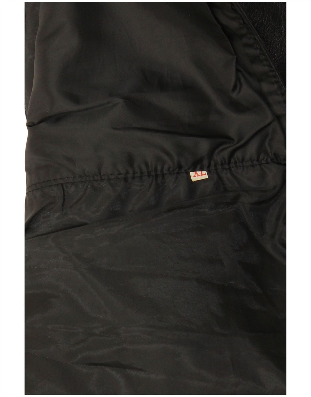 VINTAGE Mens Leather Waistcoat XL Black