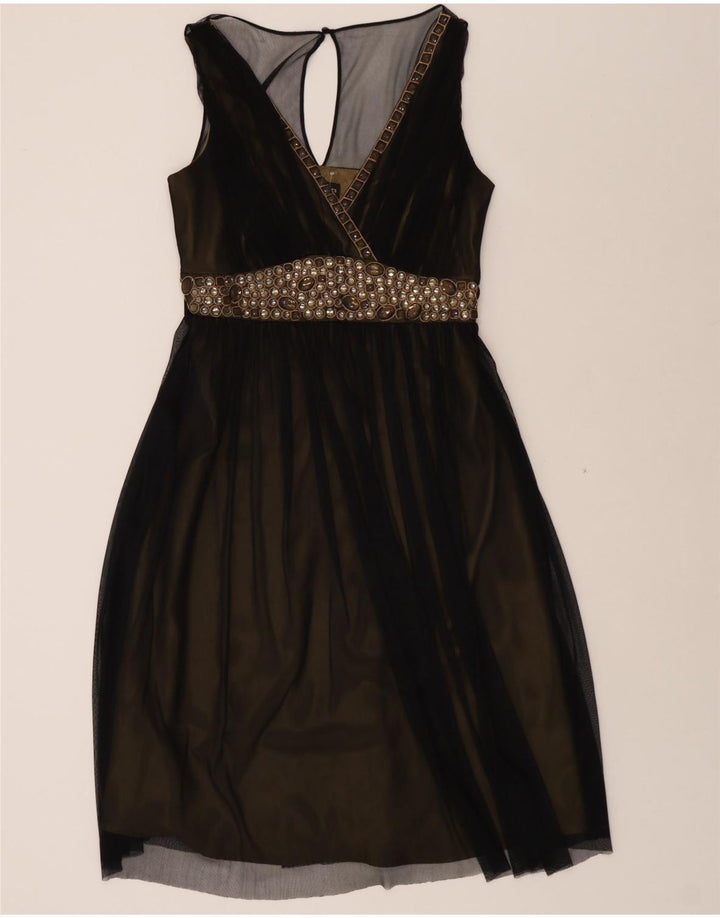 PRINCIPLES Womens Sleeveless A-Line Dress UK 12 Medium Black Vintage Principles and Second-Hand Principles from Messina Hembry 