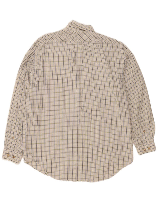 Marlboro Classics Mens Shirt Medium White Check Cotton