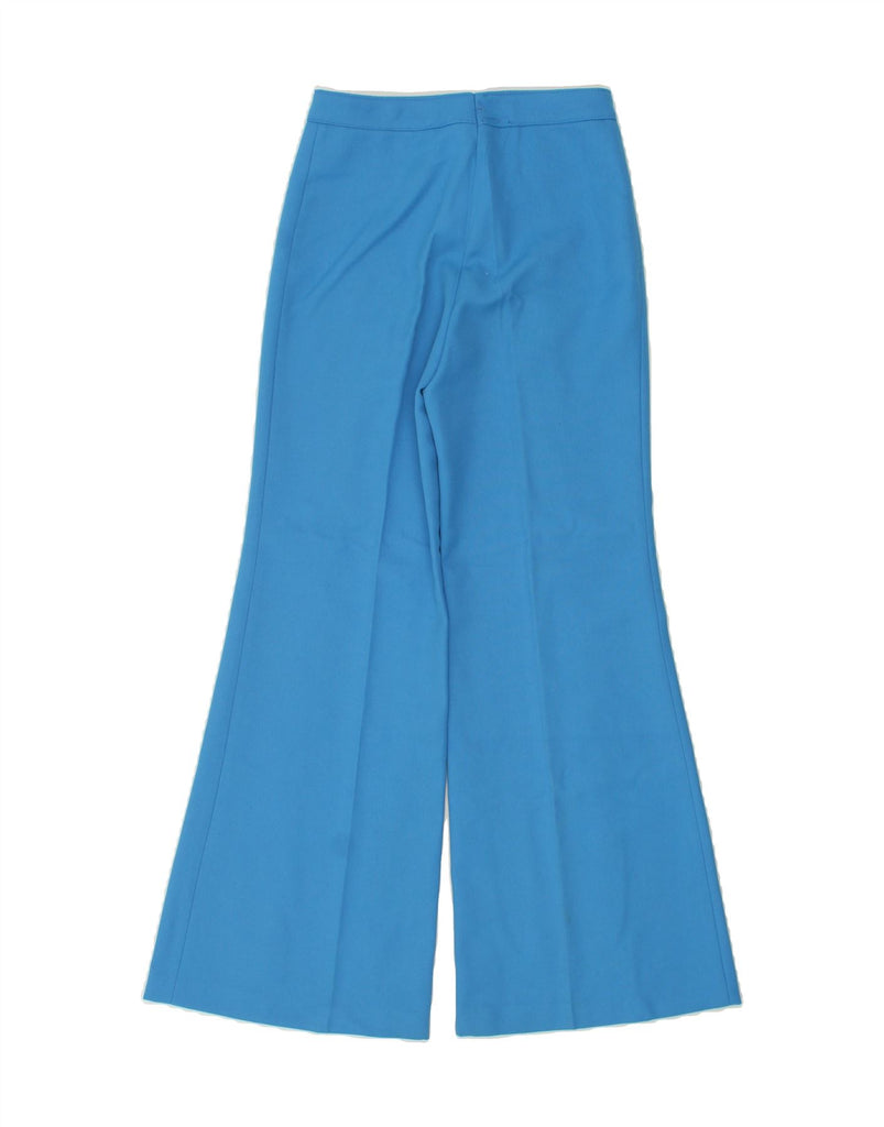 VINTAGE Womens Flare Casual Trousers W26 L30 Blue Vintage Vintage and Second-Hand Vintage from Messina Hembry 