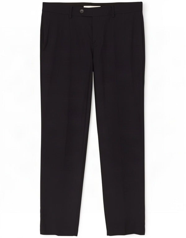 Emporio Armani Mens Straight Suit Trousers EU 48 Medium W34 L30 Black Wool