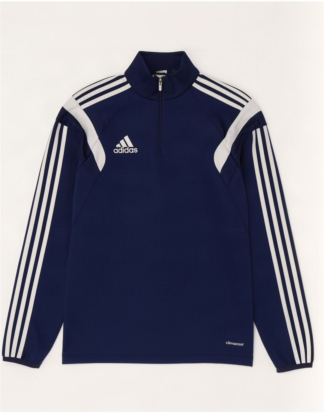 Adidas Mens Climacool Pullover Tracksuit Top Small Navy Blue Colourblock