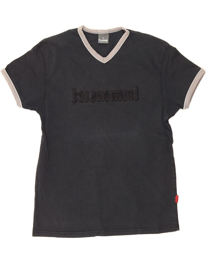 HUMMEL Mens Graphic T-Shirt Top UK 40/42 Medium Black Cotton Vintage Hummel and Second-Hand Hummel from Messina Hembry 