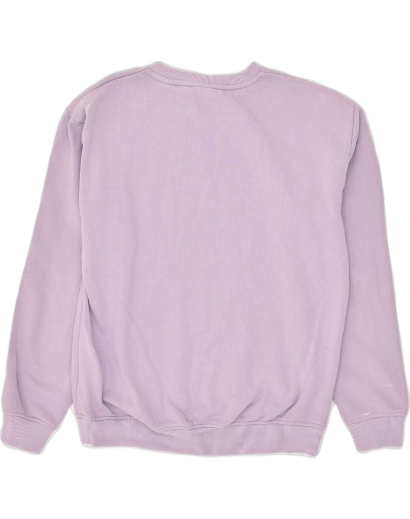 ELLESSE Womens Graphic Sweatshirt Jumper UK 12 Medium Pink Cotton | Vintage Ellesse | Thrift | Second-Hand Ellesse | Used Clothing | Messina Hembry 